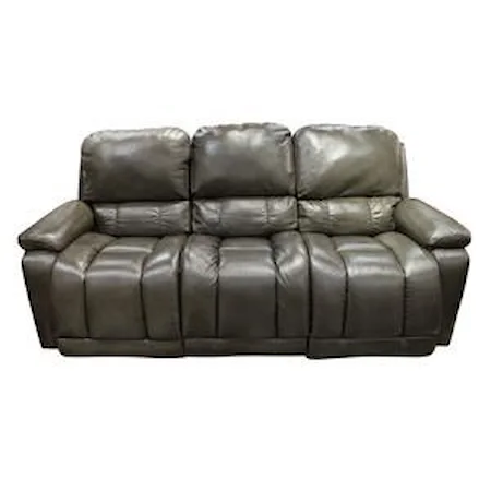 85" La Z Boy Leather Match Power Reclining Sofa with Power Head Rest